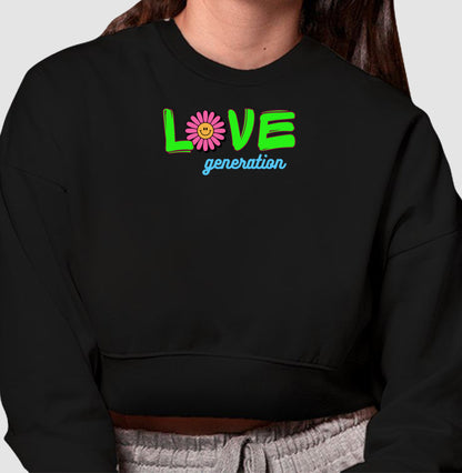 Moletom Cropped - Love Generation