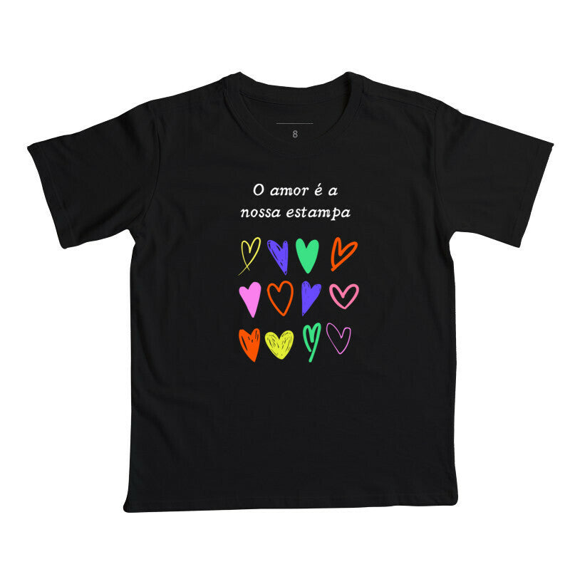 Camiseta Infantil - Estampa Amor