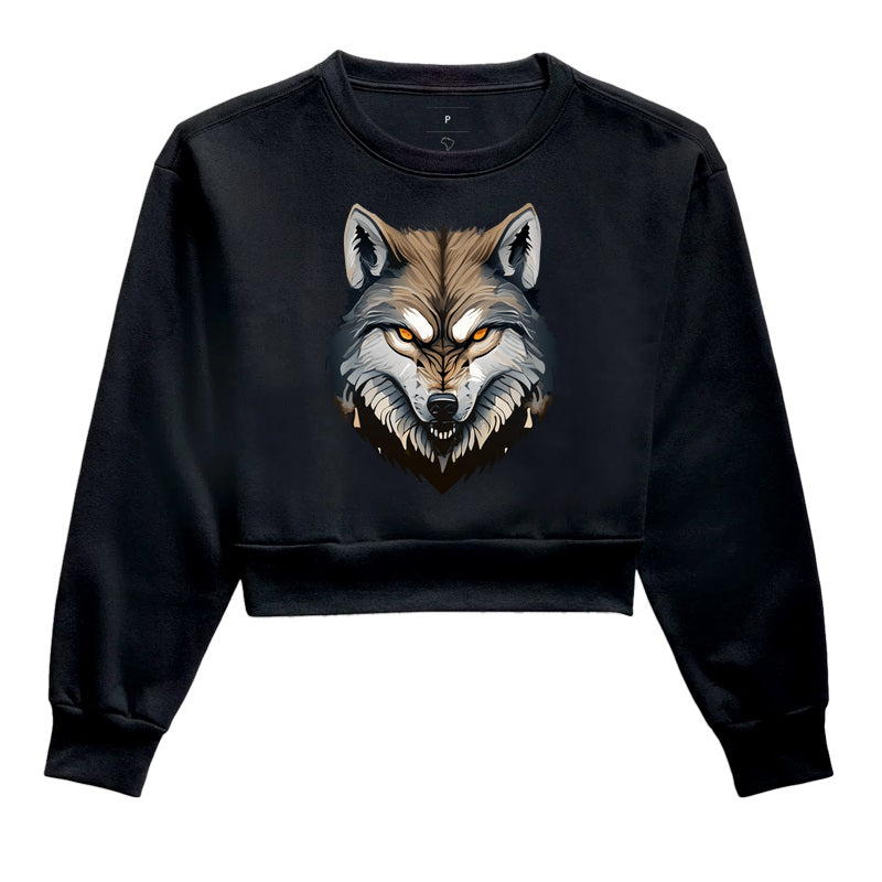 Moletom Cropped - Lobo