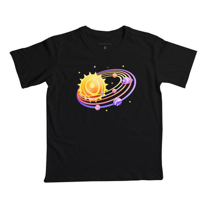 Camiseta Infantil - Sistema Solar Colorido