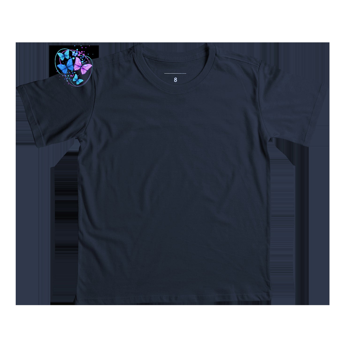 Camiseta Infantil - Borboletas Azuis