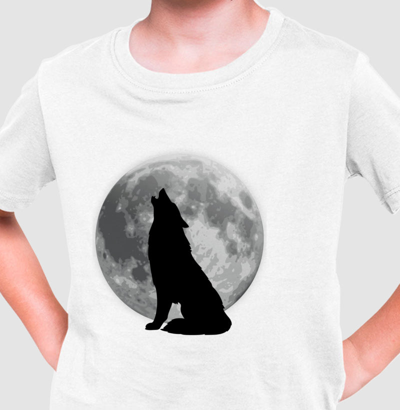 Camiseta Infantil - Lobo Luar