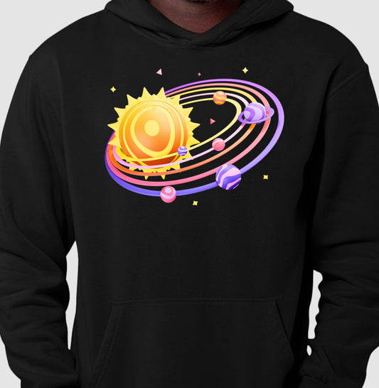 Moletom Hoodie - Sistema Solar Colorido