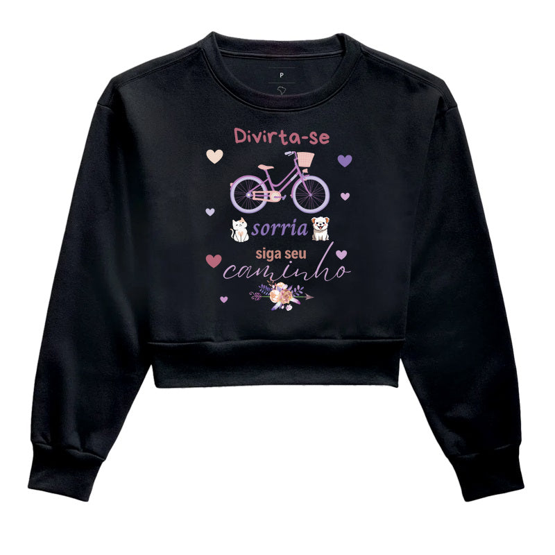 Moletom Cropped - Girl Power Hanna