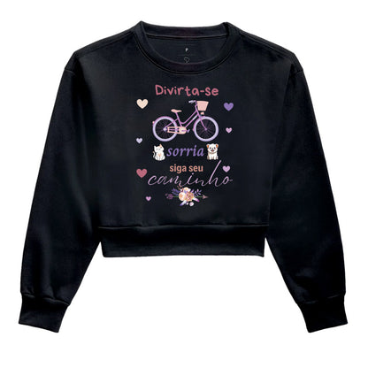Moletom Cropped - Girl Power Hanna