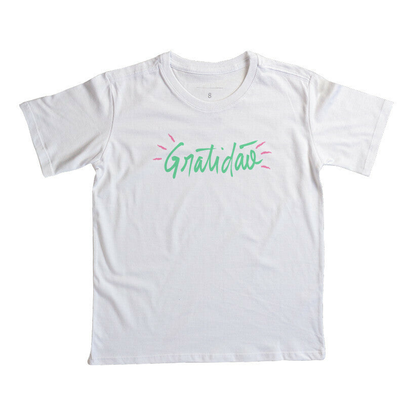 Camiseta Infantil - Gratidão Verde