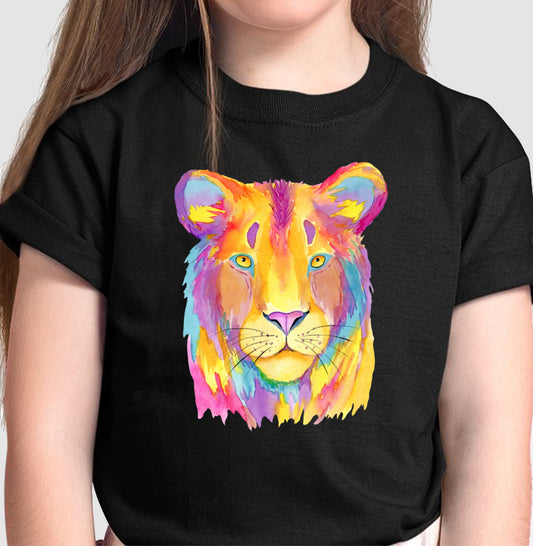 Camiseta Infantil - Leoa Colorida