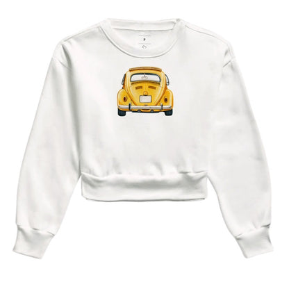 Moletom Cropped - Fusca Amarelo