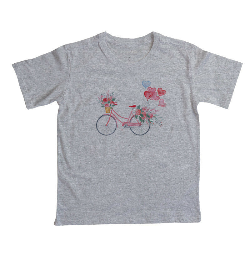 Camiseta Infantil - Bike Flores