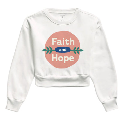 Moletom Cropped - Faith and Hope