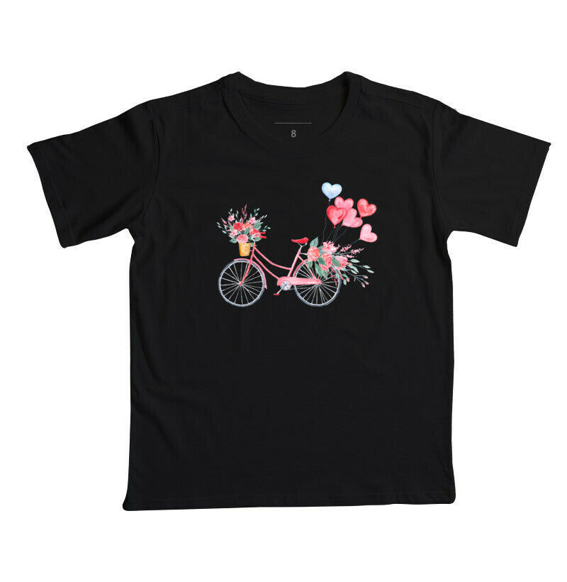 Camiseta Infantil - Bike Flores