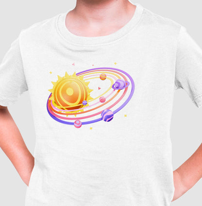 Camiseta Infantil - Sistema Solar Colorido