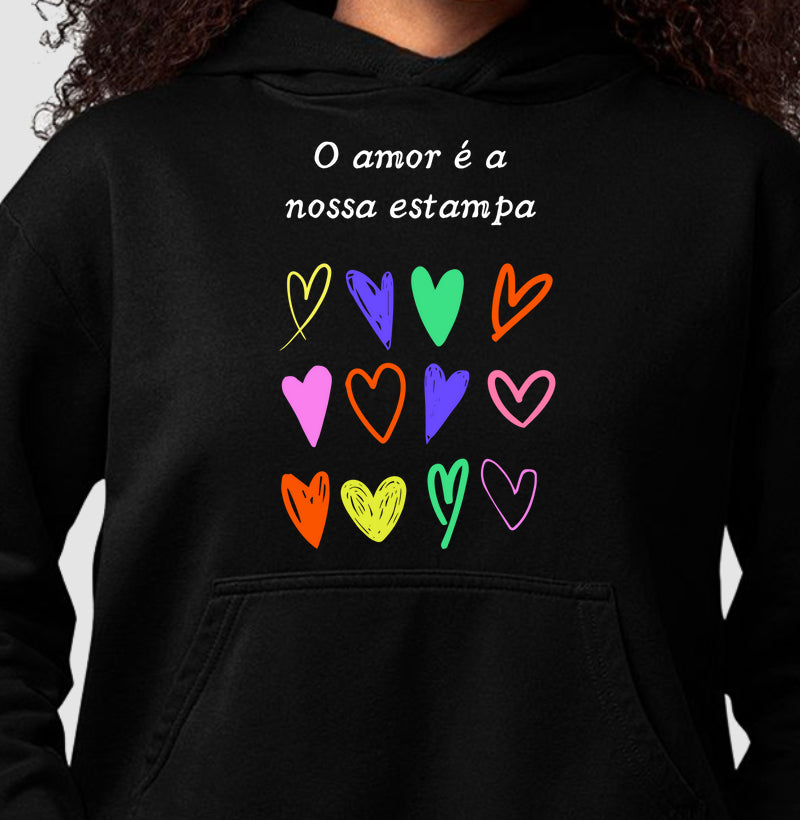 Moletom Hoodie - Estampa Amor