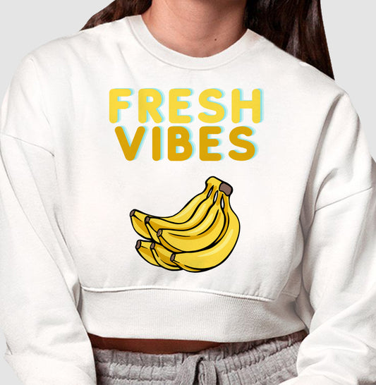 Moletom Cropped - Banana Vibes