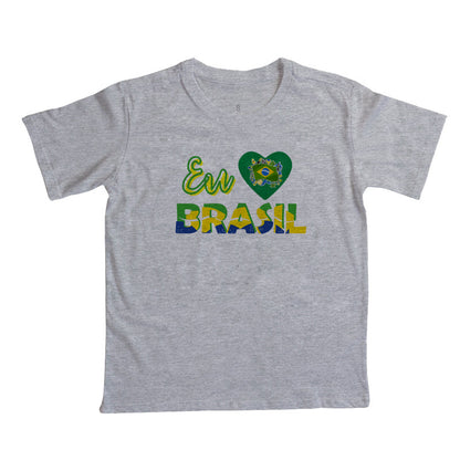 Camiseta Infantil - Eu amo Brasil