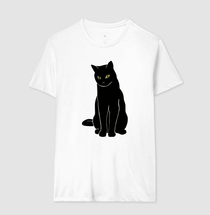 Camiseta - Gato Preto Místico