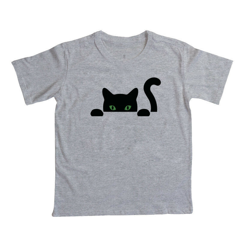 Camiseta Infantil - Gato Preto