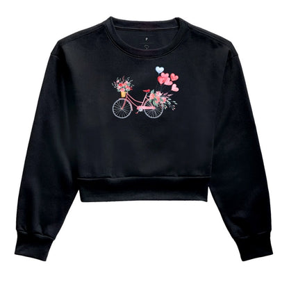 Moletom Cropped - Bike Flores