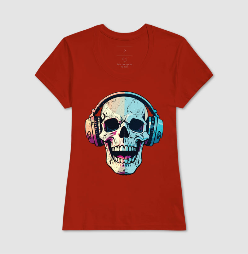 Baby Look - Caveira de Phone