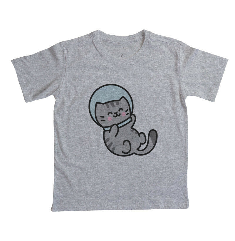 Camiseta Infantil - Gato Astronauta