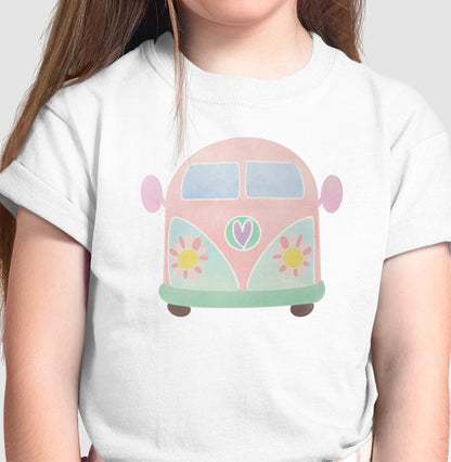 Camiseta Infantil - Kombi Rosa