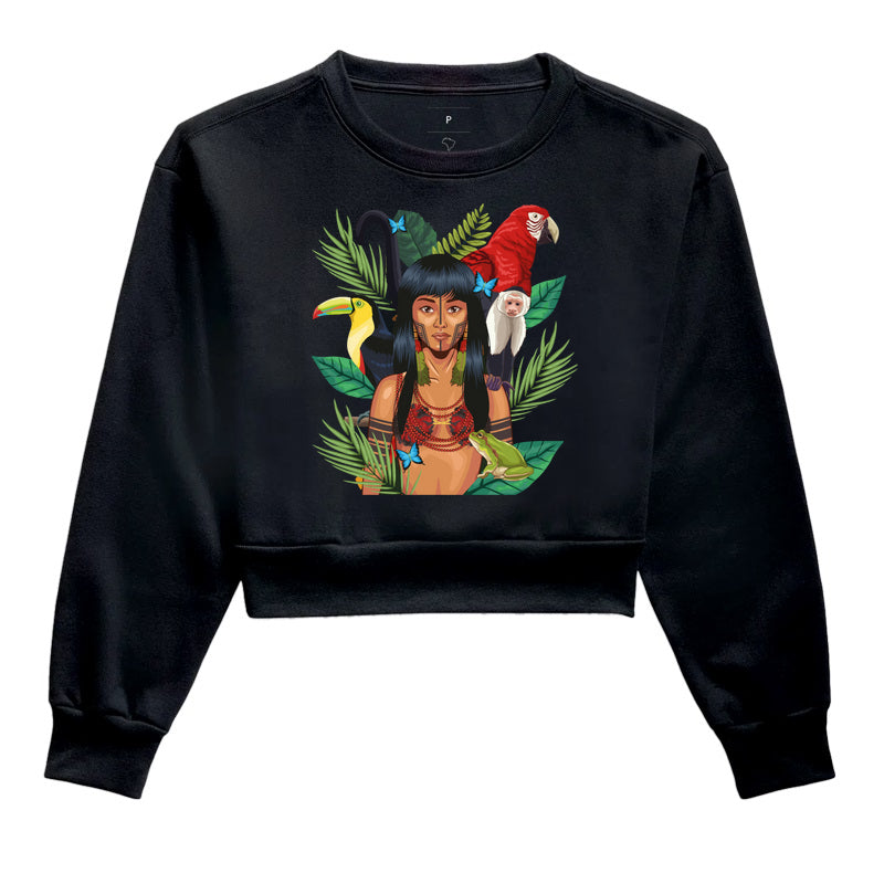 Moletom Cropped - Girl Power Jurema