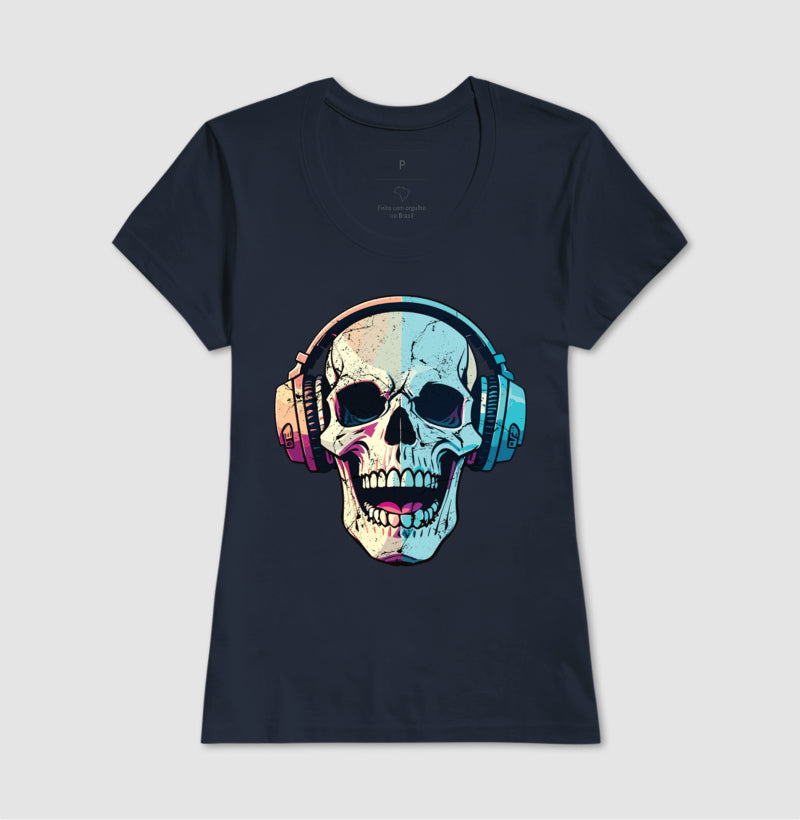 Baby Look - Caveira de Phone