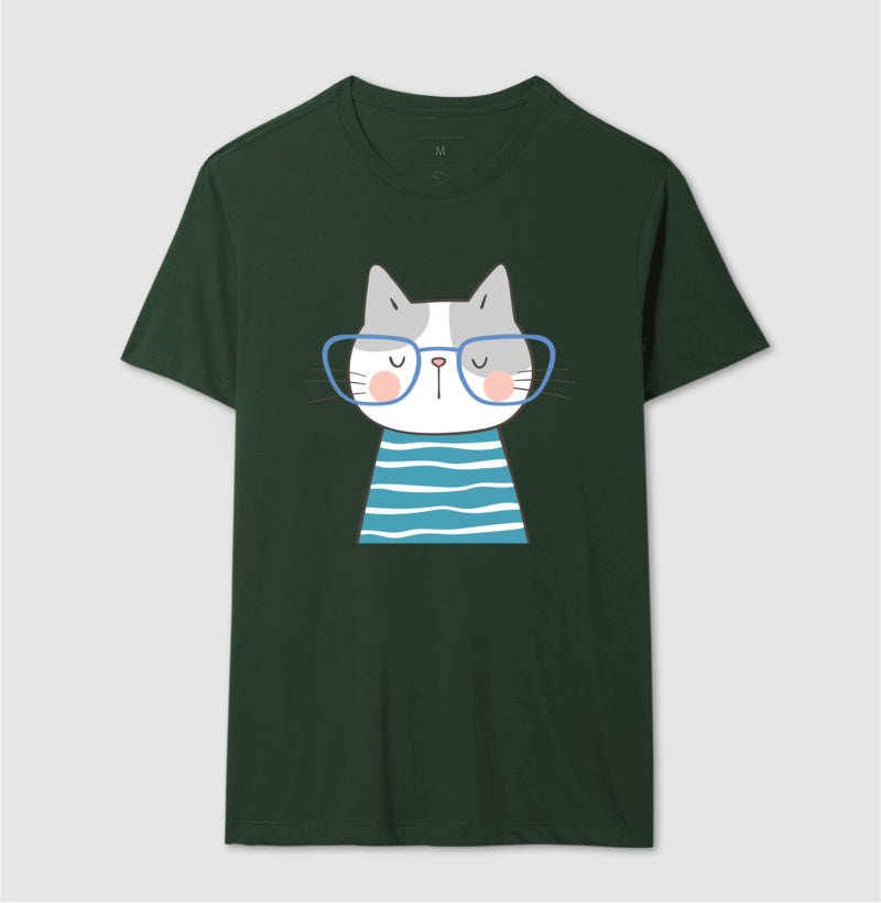Camiseta - Gato de Óculos