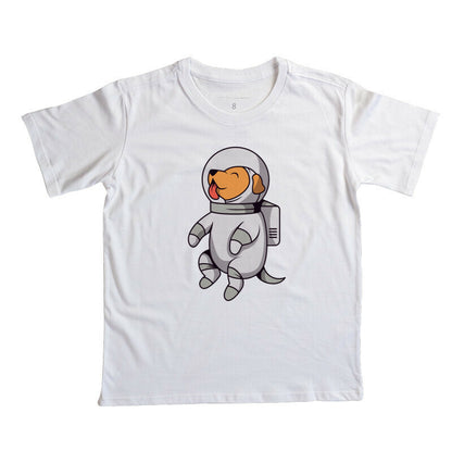 Camiseta Infantil - Cachorro Astronauta