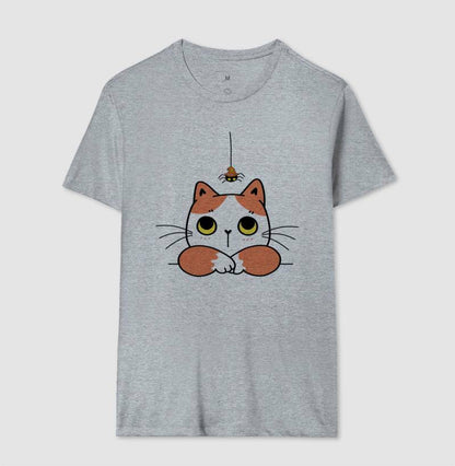 Camiseta - Gato com Aranha