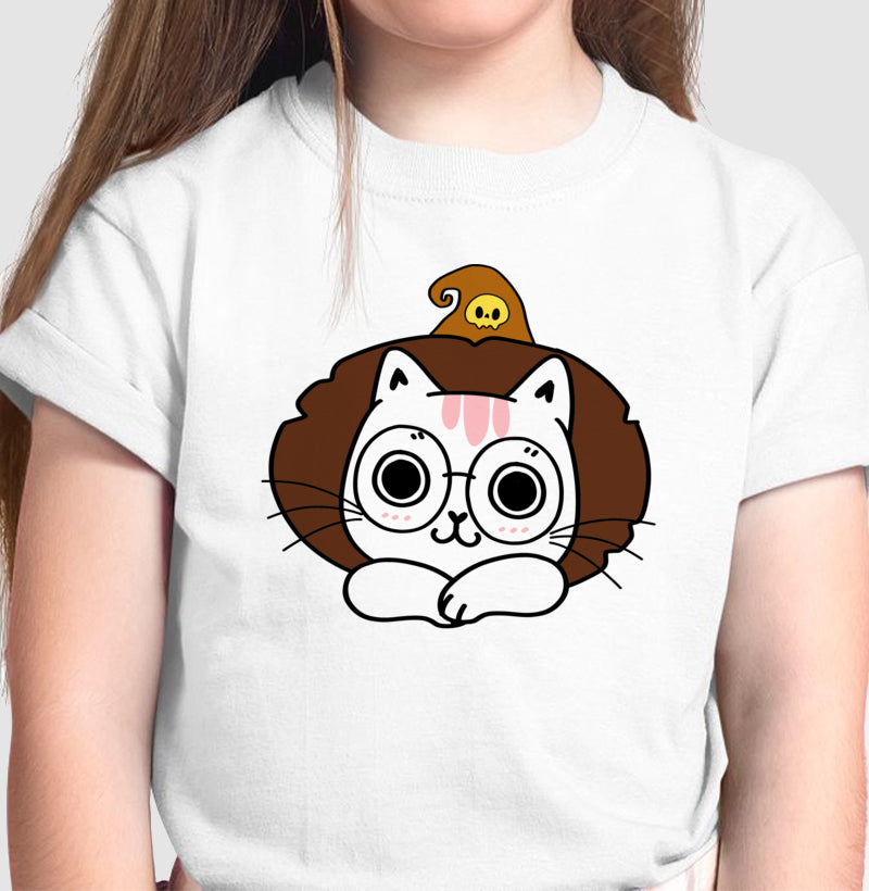 Camiseta Infantil - Gato de Chapéu 2