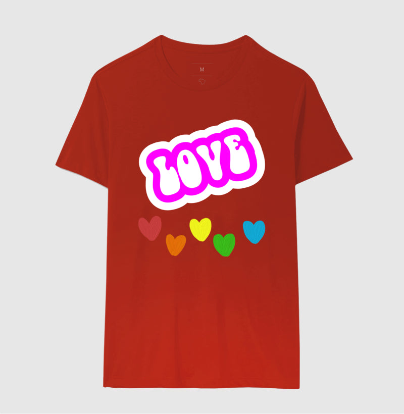 Camiseta - Love Corações