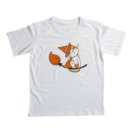 Camiseta Infantil - Gato de Vassoura