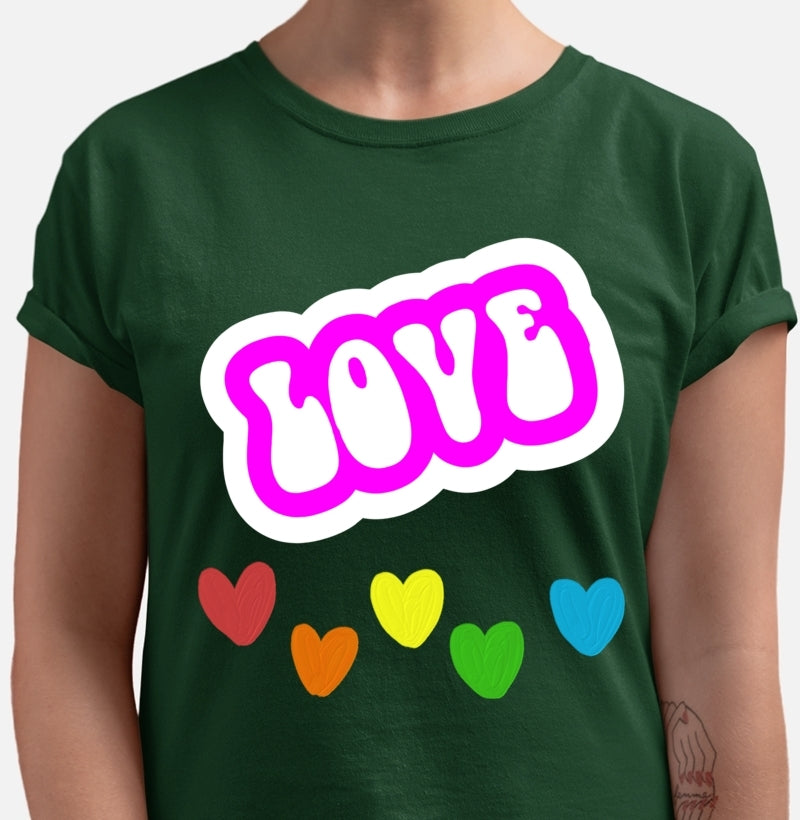 Camiseta - Love Corações