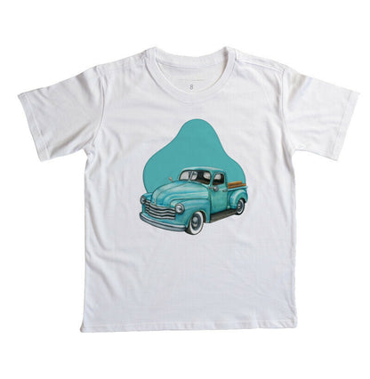 Camiseta Infantil - Carro Antigo Azul