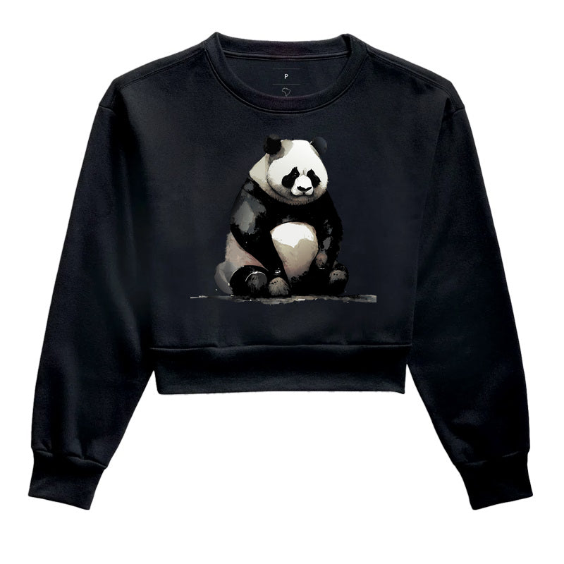 Moletom Cropped - Panda