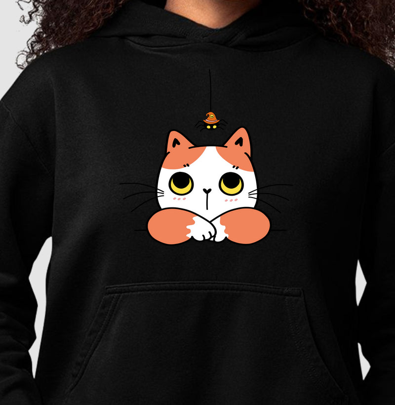 Moletom Hoodie - Gato com Aranha