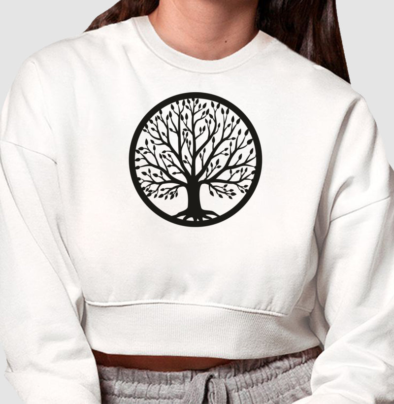 Moletom Cropped - Árvore da Vida