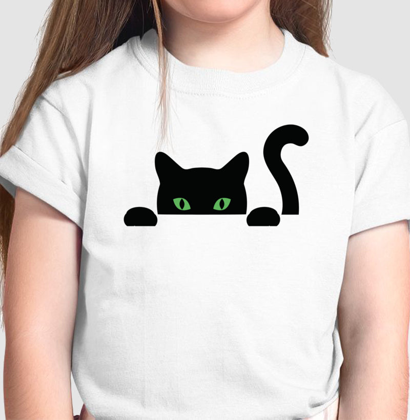 Camiseta Infantil - Gato Preto