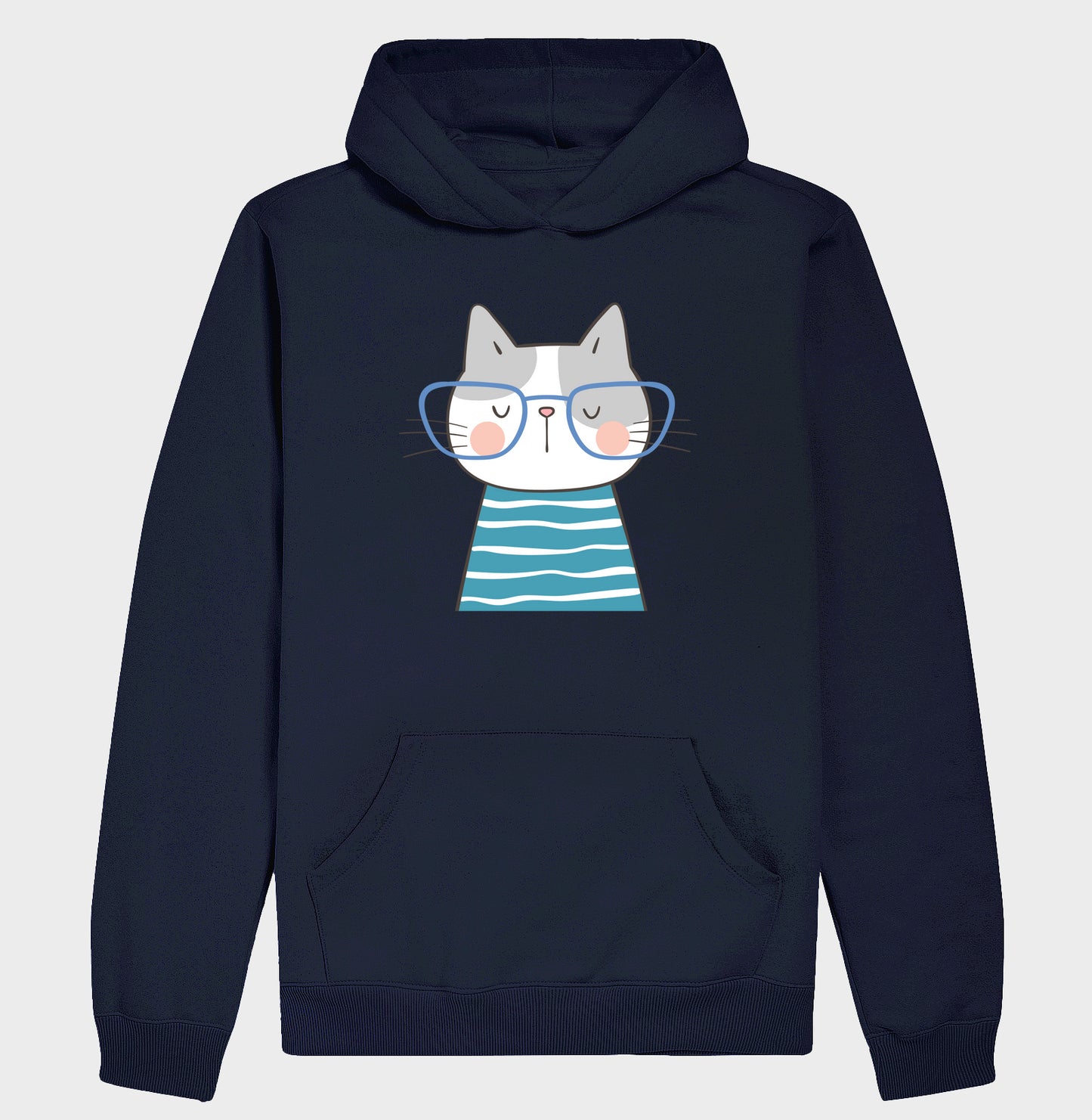 Moletom Hoodie - Gato de Óculos