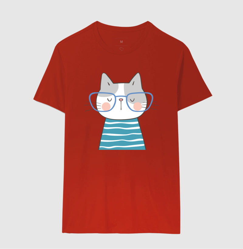 Camiseta - Gato de Óculos