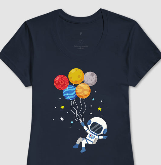 Baby Look - Astronauta de Bexiga