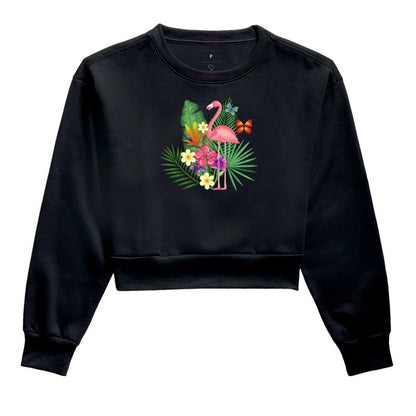 Moletom Cropped - Flamingo