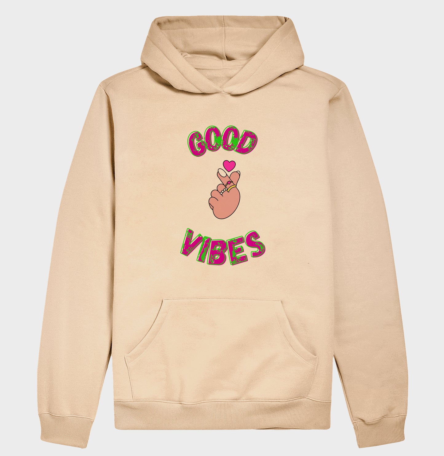 Moletom Hoodie - Good Vibes Coração