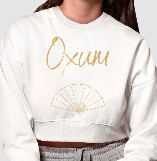 Moletom Cropped - Leque de Oxum