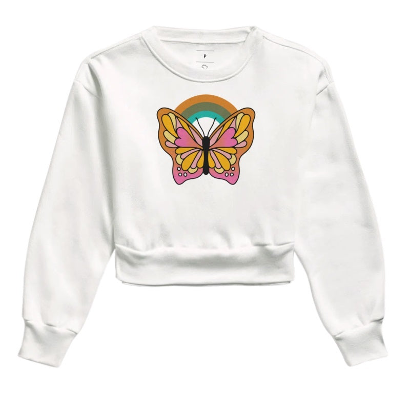 Moletom Cropped - Butterfly