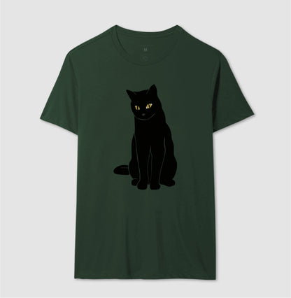 Camiseta - Gato Preto Místico