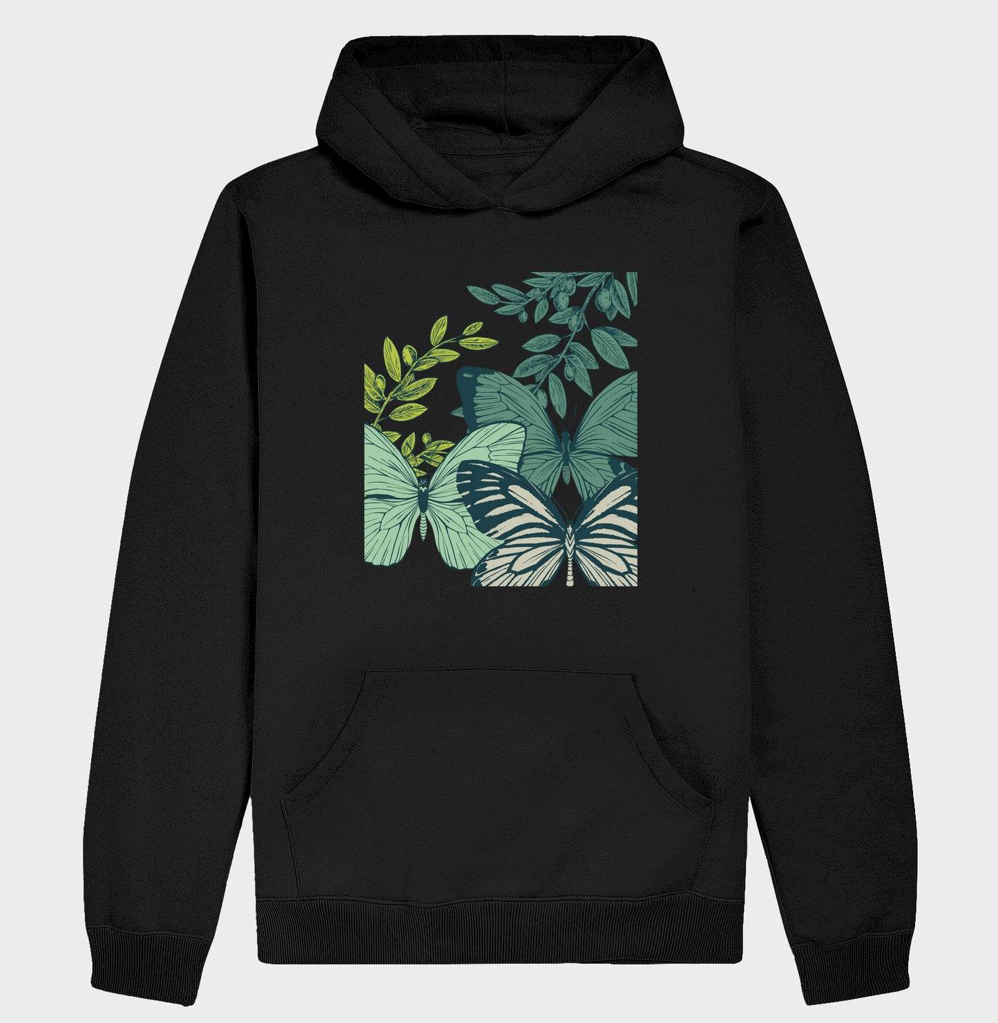 Moletom Hoodie - Borboletas Verdes