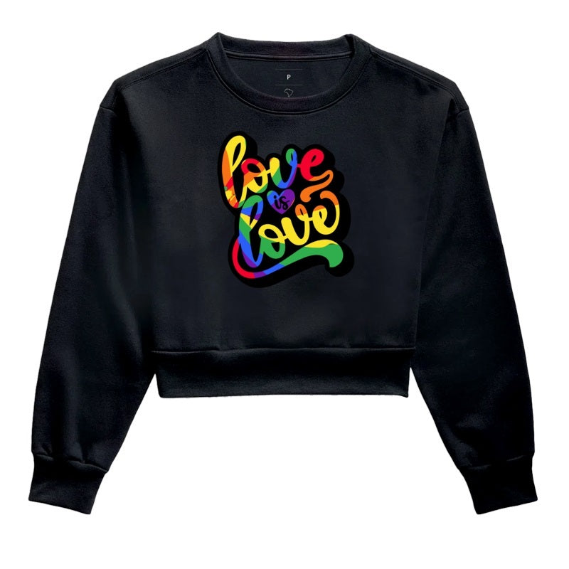 Moletom Cropped - Love is Love