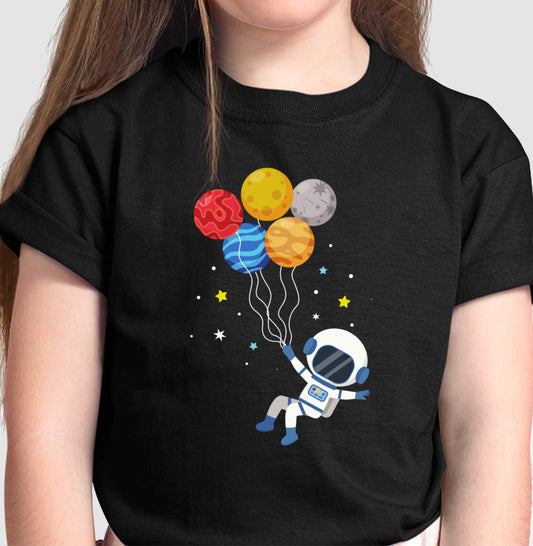 Camiseta Infantil - Astronauta de Bexiga